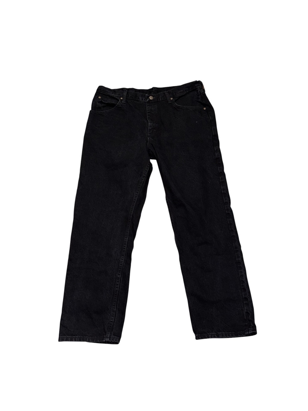 black denim wrangler jeans